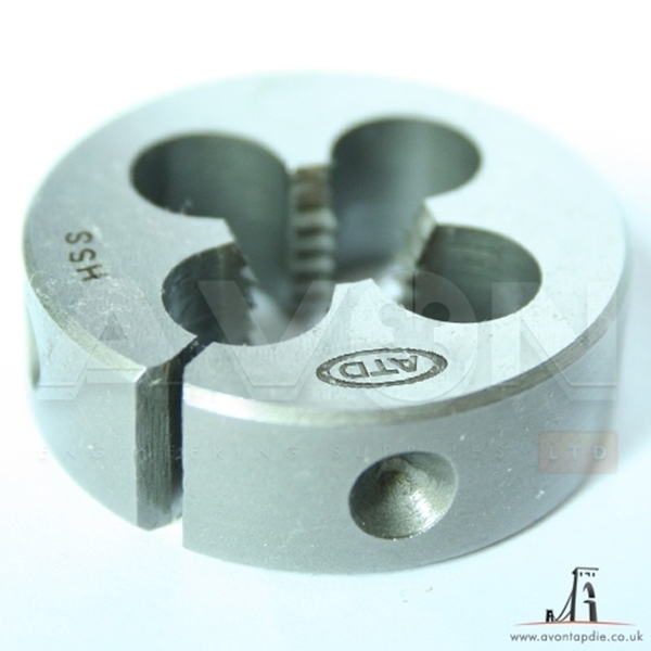 thumbnail image 2 of 1/16-27 NPS Round Adjustable Split Die – 1" OD, HSS, Right Hand Straight Thread 2 of 5