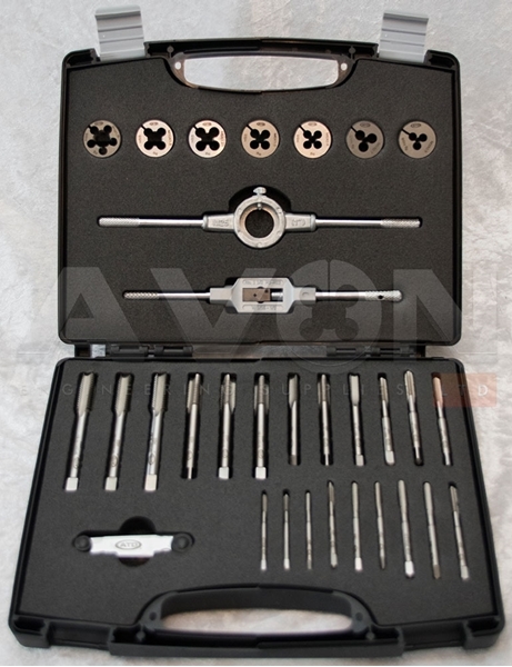Picture of Metric Tap & Die Set (Metric 3mm to 12mm) C/W All Tapping Drills.